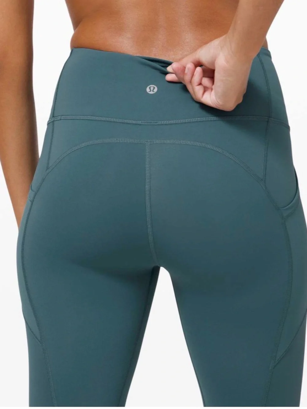 Lululemon All The Right Places Crop teal size 4